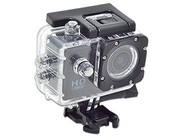 Cámara deportiva Aktion TSB2, 1080p, Sumergible hasta 30 mts. Color Negro.