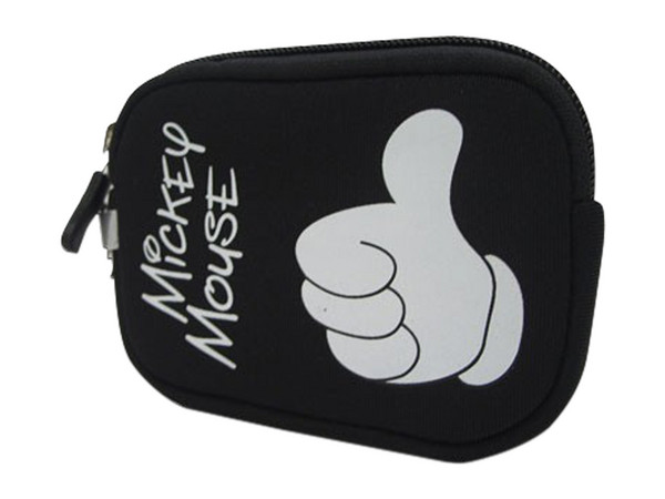 Funda para Cámara digital 794755, Color Negro con diseño de Mickey Mouse.