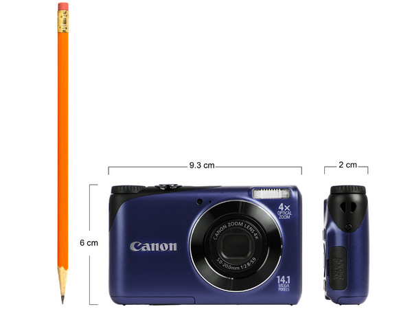 CAMARA POWERSHOT A2200 BLUE 14.1 MXP LCD2.7   4 X  ZOOM