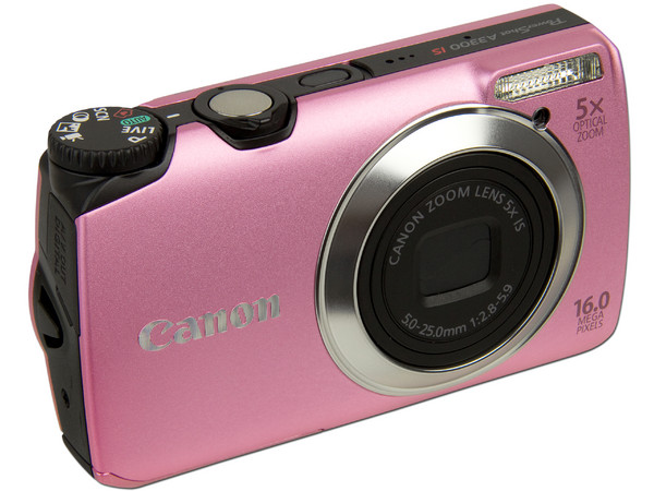 Cámara Fotográfica Digital Canon PowerShot A3300 IS, 16MP,  Zoom Óptico 5x. Color Rosa