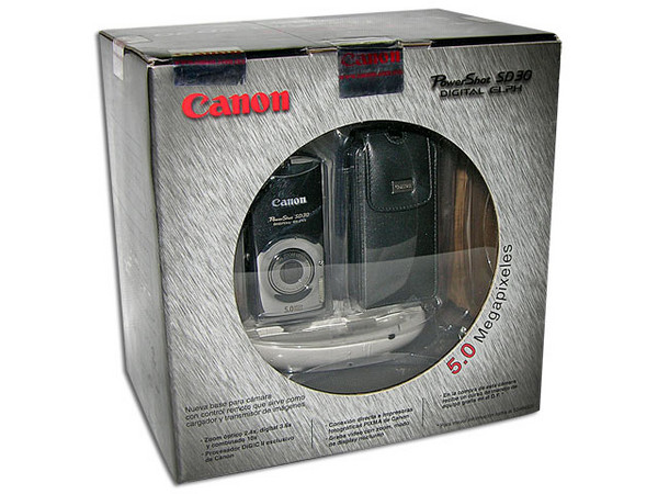 Cámara Digital Canon PowerShot SD30 de 5.0 MP, Zoom 10x, Batería de litio y Cargador.