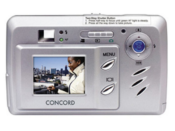 Cámara Digital Concord Eye-Q 4060AF de 4 MP y 16 MB de memoria interna.