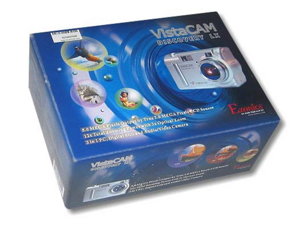 Cámara Fotográfica EZonics VistaCAM Discovery LX™ de 3Mega Pixel, Zoom Digital de 12X.