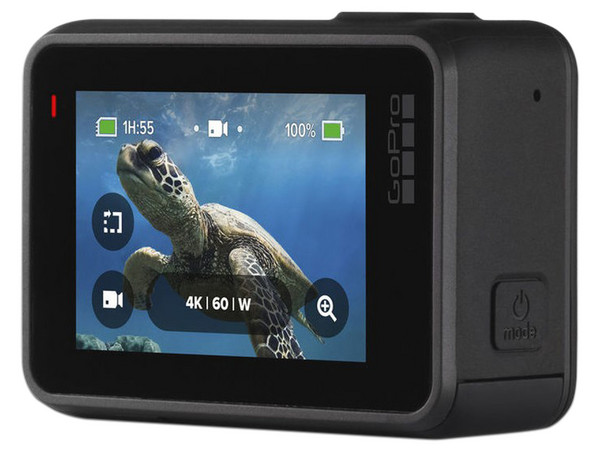 Cámara GoPro Hero 7 Black, Grabación 4k a 60 fps, sumergible hasta 10m, Wi-Fi, Bluetooth.
