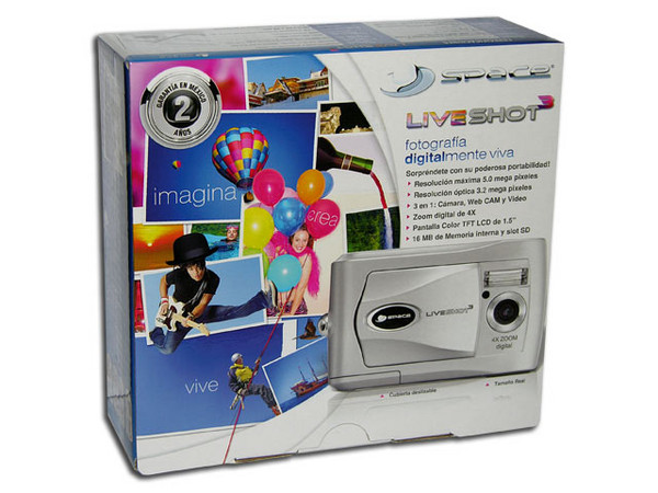 Camara Digital Space LiveShot de 3.0MP, 3 en 1.