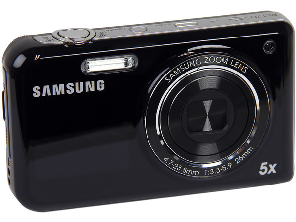 Cámara Fotográfica Digital Samsung PL170 de 16.1MP, Doble Pantalla, Video HD 720p, Zoom Óptico 5x. Color Negra