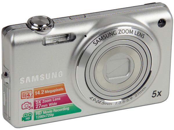 Cámara Fotográfica Digital Samsung ST65 de 14.2MP, Video HD 720p, Zoom Óptico 5x. Color Plata