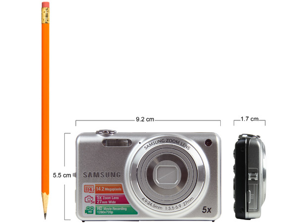 Cámara Fotográfica Digital Samsung ST65 de 14.2MP, Video HD 720p, Zoom Óptico 5x. Color Plata