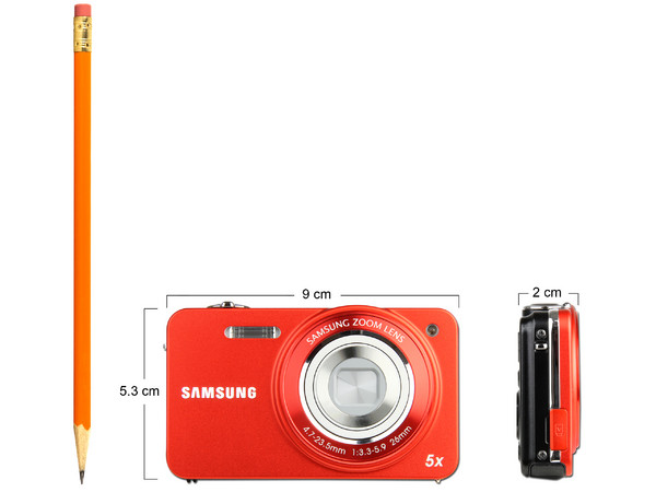 Cámara Fotográfica Digital Samsung ST90 de 14.2MP. Color Naranja.
