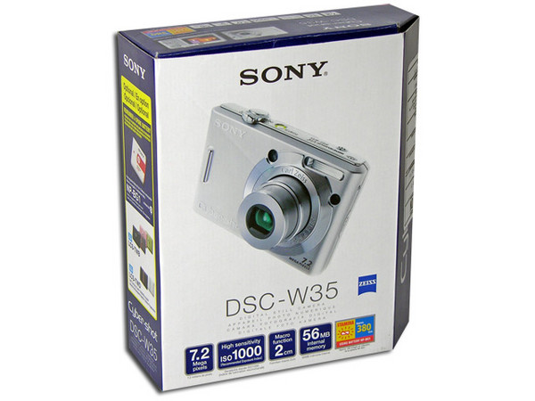 Cámara Fotográfica Digital Sony Cyber-Shot DSC-W35, 7.2MP con estuche