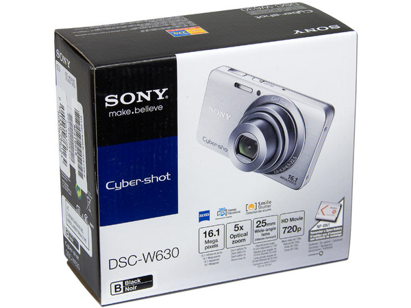 Cámara Fotográfica Digital Sony Cyber-Shot DSC-W630, 16.1 MP, Zoom Óptico 5x, 360 Sweep Panorama y video HD 720p. Color Negro