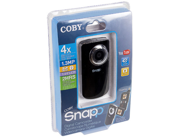 Cámara de Video Coby Snapp, Fotos de 1.3 MP, Zoom Óptico 4x, Pantalla de 1.44