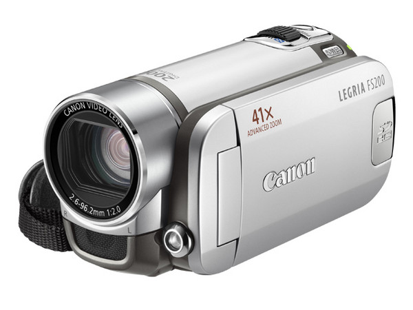 Cámara de Video Canon FS200 Plateada, Zoom Avanzado de 41x, graba en Memorias SDHC