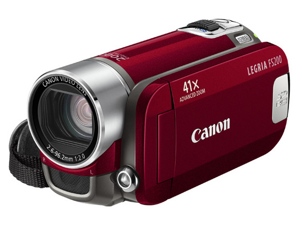 Cámara de Video Canon FS200 Roja, Zoom Avanzado de 41x, graba en Memorias SDHC