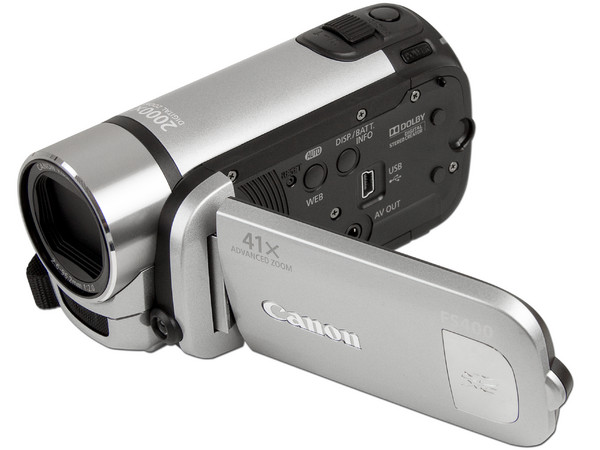 Cámara de Video Canon FS400, Zoom Óptico 37x, graba en Memorias SDHC. Color Gris.