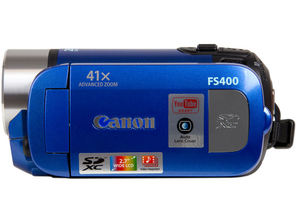  Cámara de Video Canon FS400, Zoom Óptico 37x, graba en Memorias SDHC. Color Azul.