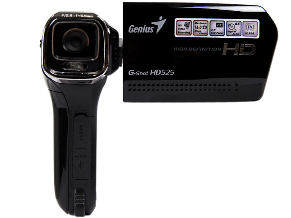 Video Cámara Genius G-Shot HD525, HD 1280 x 720, graba en memorias SD de hasta 16GB.