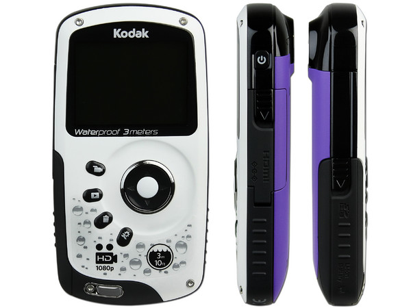 Cámara de Video Kodak  HD PlaySport Zx3 Alta Definición Fotos de 5 MP y video 1080p. hasta 3m bajo el Agua. Color Morada.
Gratis Memoria SDHC de 4 GB!