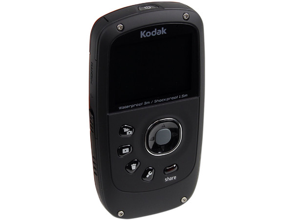 Cámara de Video Kodak HD PlaySport Zx5, Alta Definición, Fotos de 5 MP y Video 1080p. Resistente al polvo, impactos y hasta 3m bajo el Agua. Color Roja.