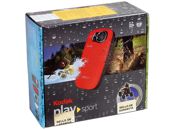 Cámara de Video Kodak HD PlaySport Zx5, Alta Definición, Fotos de 5 MP y Video 1080p. Resistente al polvo, impactos y hasta 3m bajo el Agua. Color Roja.