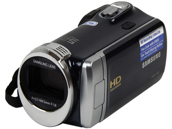Cámara de Video HD Samsung HMX-F90, Zoom Óptico 52x, graba en Memorias SDXC.