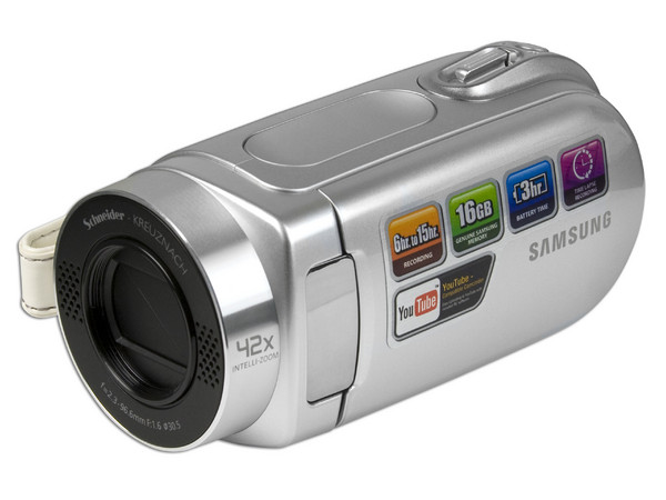 Cámara de Video Samsung SMX-F34SN con 16GB de memoria interna, graba en memorias SD / SDHC, Zoom óptico 34x