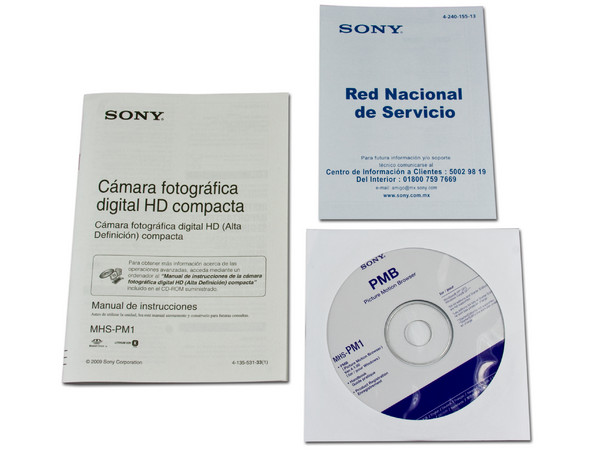Cámara de Video Sony MHS-PM1 Alta Definición Fotos de 5 MP y video MP4 1080HD, graba en Memory Stick PRO Duo.  Gratis memoria de 4GB