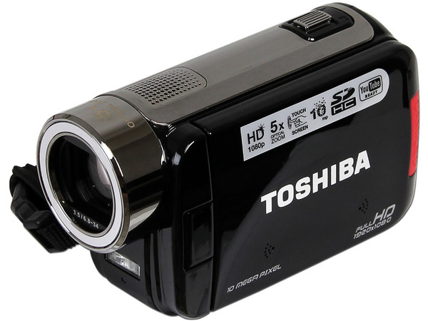 Cámara de Video Full HD Toshiba Camileo H30, graba en Memorias SDHC.