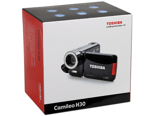 Cámara de Video Full HD Toshiba Camileo H30, graba en Memorias SDHC.