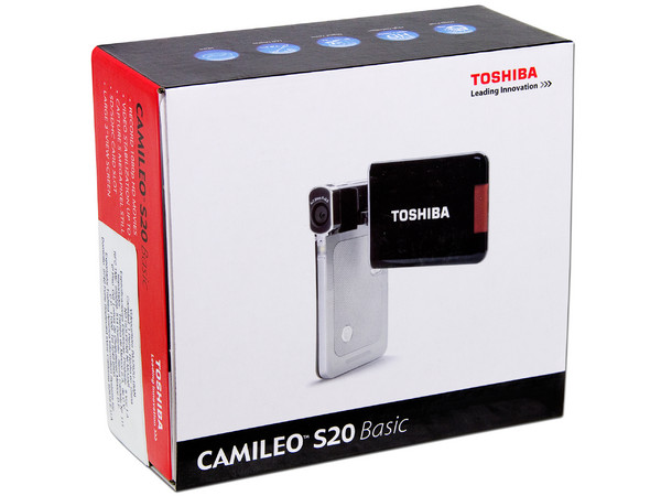 Cámara de Video Full HD Toshiba Camileo S20 Basic, graba en Memorias SDHC.