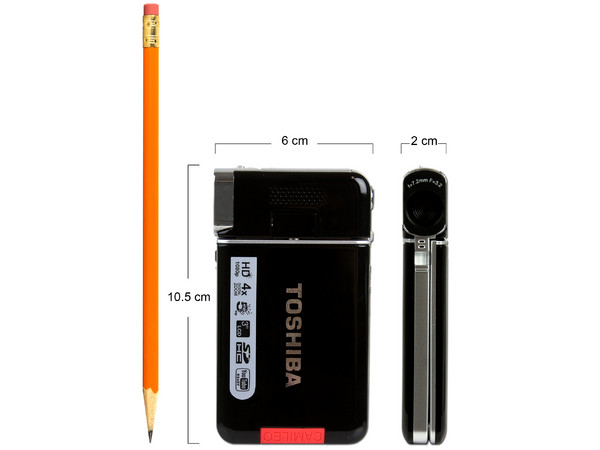 Cámara de Video Full HD Toshiba Camileo S20, graba en Memorias SDHC.