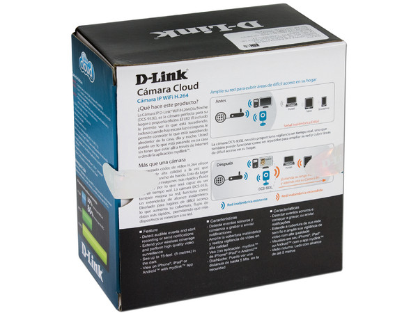 Cámara IP D-Link Cloud Wireless-N para Monitoreo Doméstico por Internet, Día/Noche y extensor de red Wi-Fi.