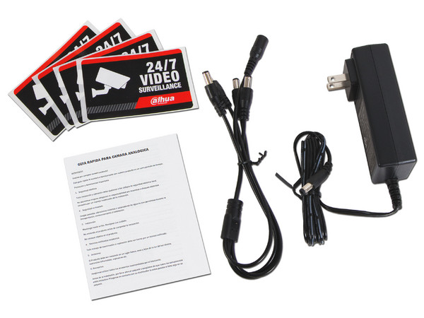 Kit de Seguridad Dahua con DVR XVR4104HSXKIT de 4 canales y 4 cámaras tipo Bala HFAW1000R28S3, IR hasta 20m, no incluye Disco duro.