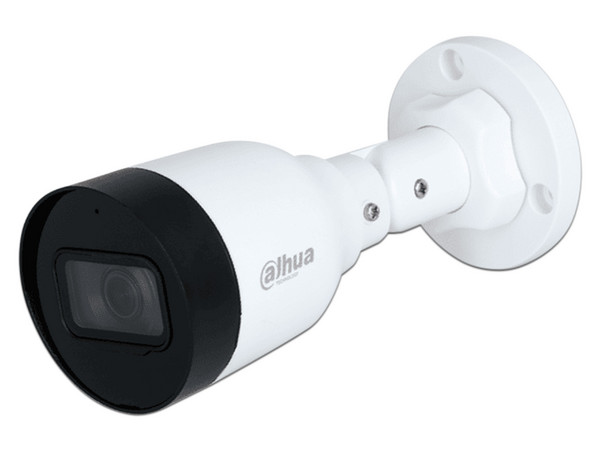 Cámara IP Tipo Bala Dahua DAH-IPC-HFW1230S1-A-S6 de 2MP (1920 x 1080), Lente de 2.8mm, IR hasta 30m, Micrófono Integrado, IP67, Color Blanco.