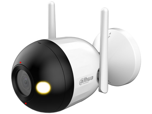 Cámara de vigilancia IP tipo bala Dahua F2C-PV de 2MP (1920 x 1080), Lente de 2.8mm, Luz dual hasta 30m, Wi-Fi, IP67. Color Blanco. Soporta  MicroSD hasta 256GB (No incluye memoria).