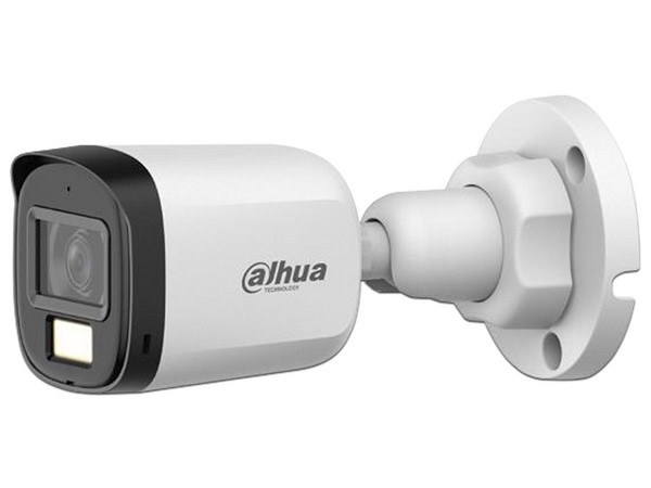 Cámara Tipo Bala Dahua DH-HAC-B1A21N-U-IL-A de 2MP (1920 x 1080), Lente de 2.8mm, IR hasta 30m, IP67. Color Blanco.