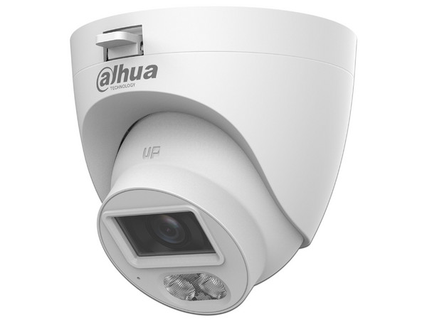 Cámara Tipo Domo Dahua DH-HAC-HDW1500CLQN-IL-A-S3-DIP de 5MP (2880 x 1620), Lente de 2.8mm, IR hasta 30m, IP67, Color Blanco.