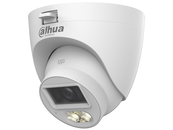 Cámara Tipo Domo Dahua DH-HAC-HDW1500CLQN-IL-A-S3-DIP de 5MP (2880 x 1620), Lente de 2.8mm, IR hasta 30m, IP67, Color Blanco.