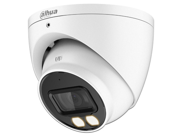 Cámara de Vigilancia tipo Domo DAHUA DH-HAC-HDW1500TN-IL-A de 5MP, IR hasta 40m, IP67, Micrófono Integrado.