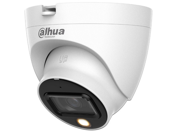 Cámara Tipo Domo Dahua DH-HAC-HDW1801TLQN-IL de 8MP (3840 x 2160), Lente de 2.8mm, IR hasta 20m, Microfono Integrado, Color Blanco.