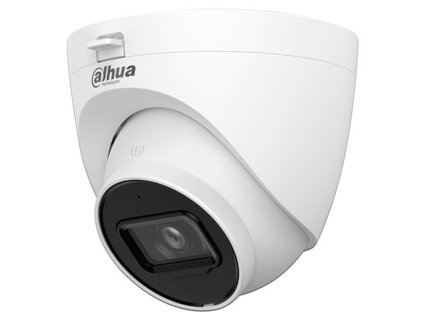 Cámara Tipo Domo Dahua DH-HAC-HDW1801TQN-A-0280B-S3-DIP de 8MP (3840 x 2160), Lente de 2.8m, IR hasta 40m, IP67. Color Blanco.