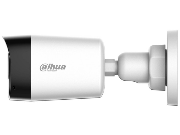 Cámara Tipo Bala Dahua DH-HAC-HFW1500RLN-A-S3-DIP de 5MP (2880 x 1620), Lente de 2.8mm, IR hasta 30m, Micrófono Integrado, IP67, Color Blanco.