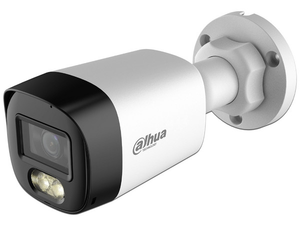 Cámara Bullet, 5 MP, Iluminación Dual Inteligente, FullColor, Lente 2.8 mm, 106° de Apertura, 20 m IR y Luz Visible, Micrófono Integrado, IP67.