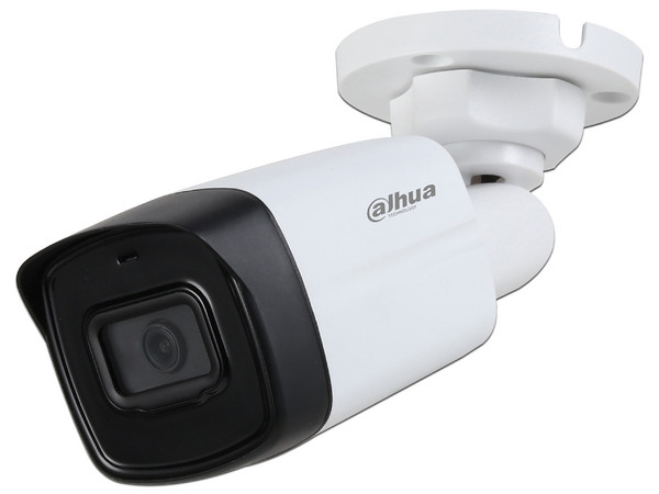 Cámara Tipo Bullet Dahua HAC-HFW1500TLN-A-028 de 5MP, IR hasta 40m, IP67, Microfono Integrado.