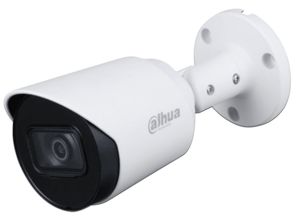 Cámara Tipo Bullet Dahua HAC-HFW1500T-28 de Lente Fijo de 2.8mm, 5MP,  IR hasta 30m, IP67. Color Blanco.