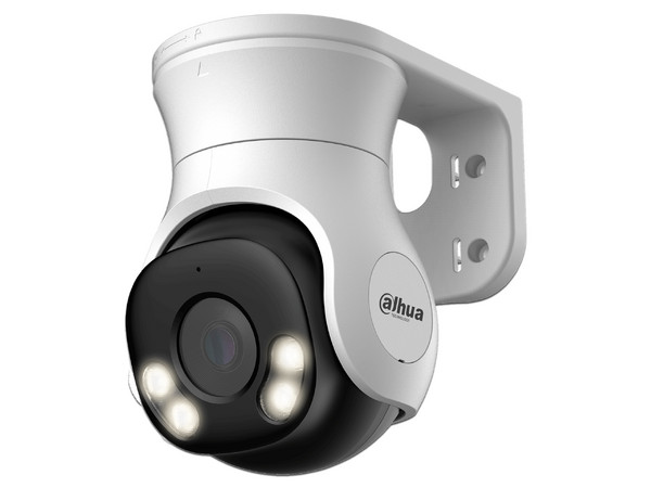 Cámara PTZ Tipo Domo Dahua DH-HAC-PT1239AN-A-LED de 2MP, Lente de 2.8mm, Luz Blanca hasta 40, Micrófono Integrado, IP66, Color Blanco.