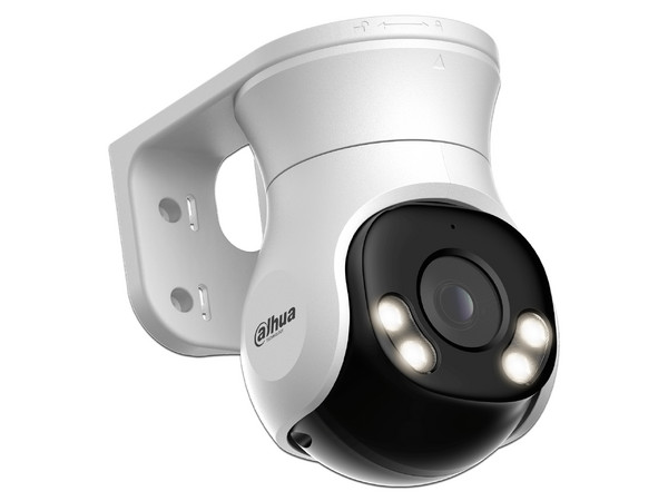 Cámara PTZ Tipo Domo Dahua DH-HAC-PT1239AN-A-LED de 2MP, Lente de 2.8mm, Luz Blanca hasta 40, Micrófono Integrado, IP66, Color Blanco.