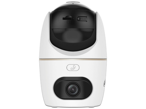 Cámara IP PT Dahua DH-HPT1339DD-STW-3E2-IL de 3MP con Doble lente 2K, IR hasta 30m, Botón de llamada, Alarma de luz y sonido, Bluetooth y Wi-Fi 6.