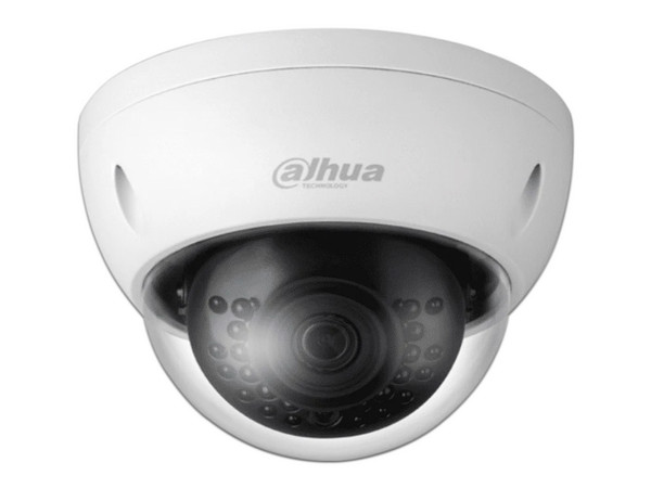 Cámara Dahua de Vigilancia tipo domo con Lente fija, IR hasta 30m, 2MP, IP67, IK10.