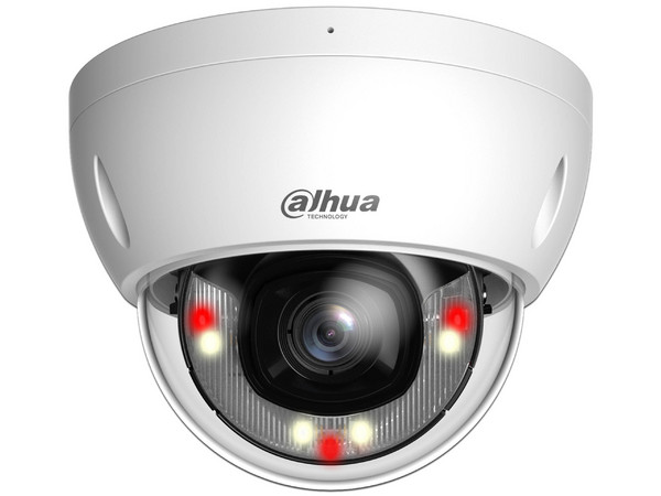 Cámara IP Tipo Domo Dahua DH-IPC-HDBW2849E-S-IL de 8MP (3840 x 2160), Lente de 2.8mm, IR de Hasta 30m. Color Blanco.